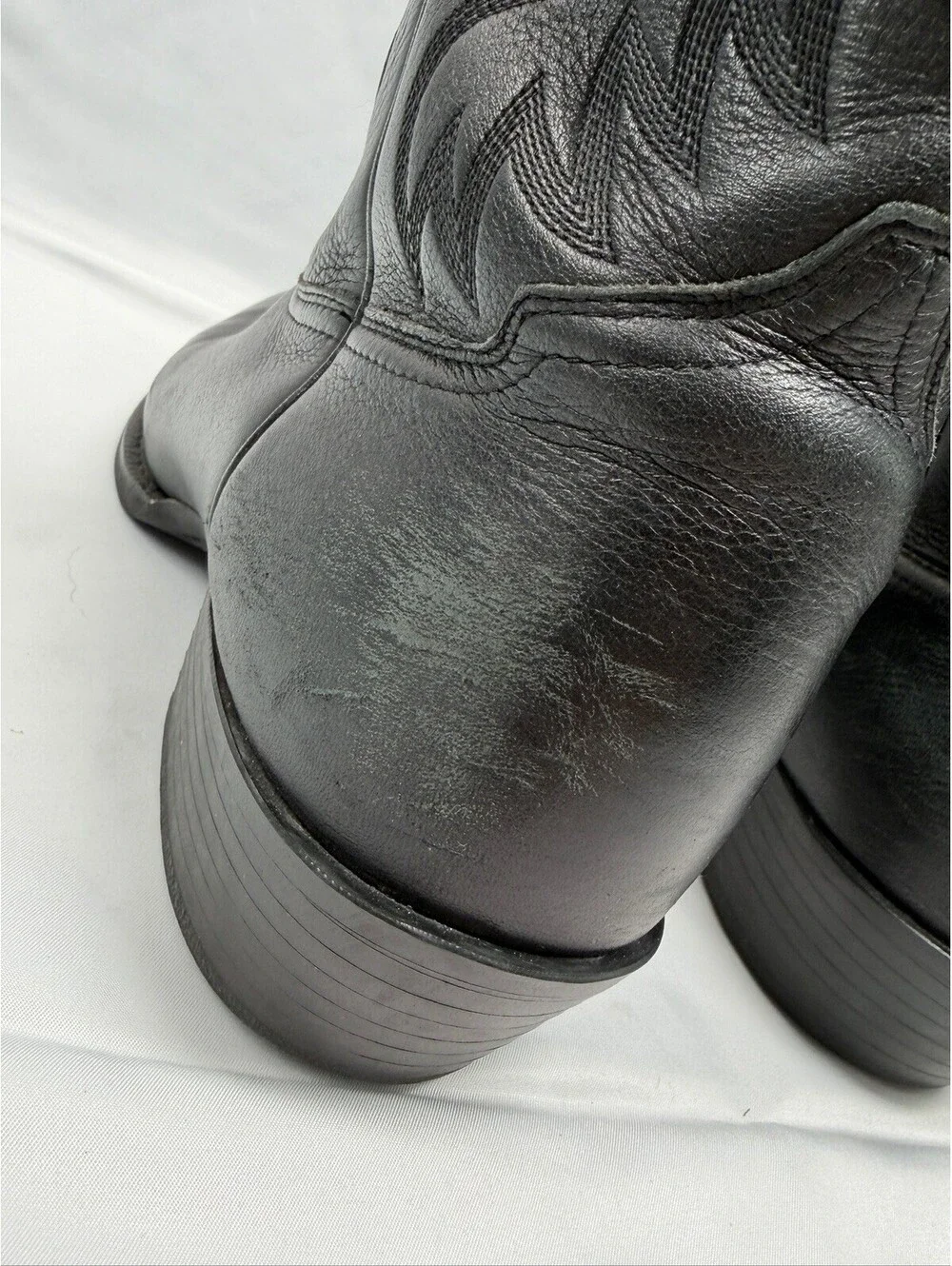 Ariat Heritage R Toe Black Leather Cowboy Boots Men’s 12 D 10002218